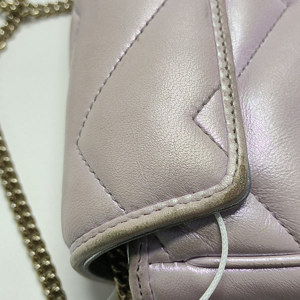 GG Marmont Mini Quilted Calfskin Pink