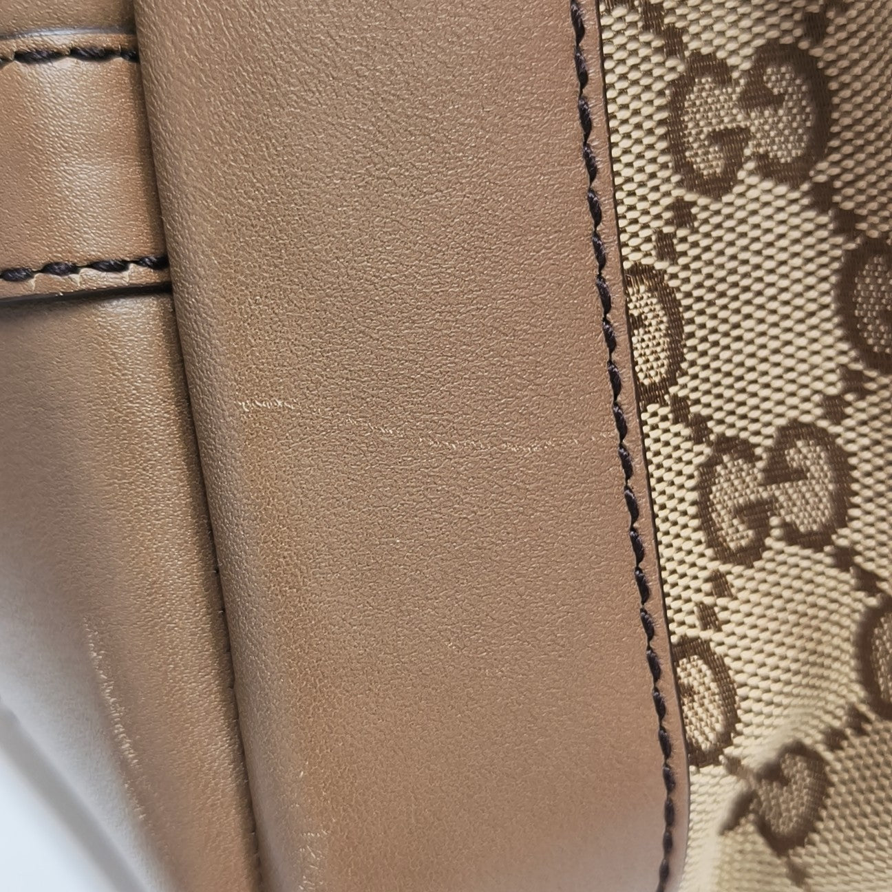 Monogram Canvas Tote Bag Brown
