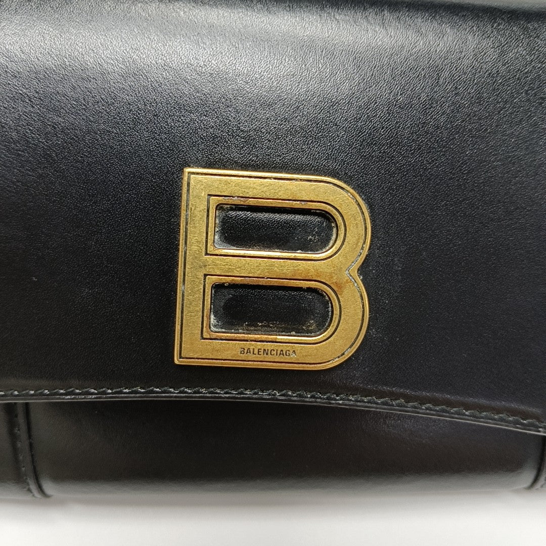 Hourglass Small Calfskin Black