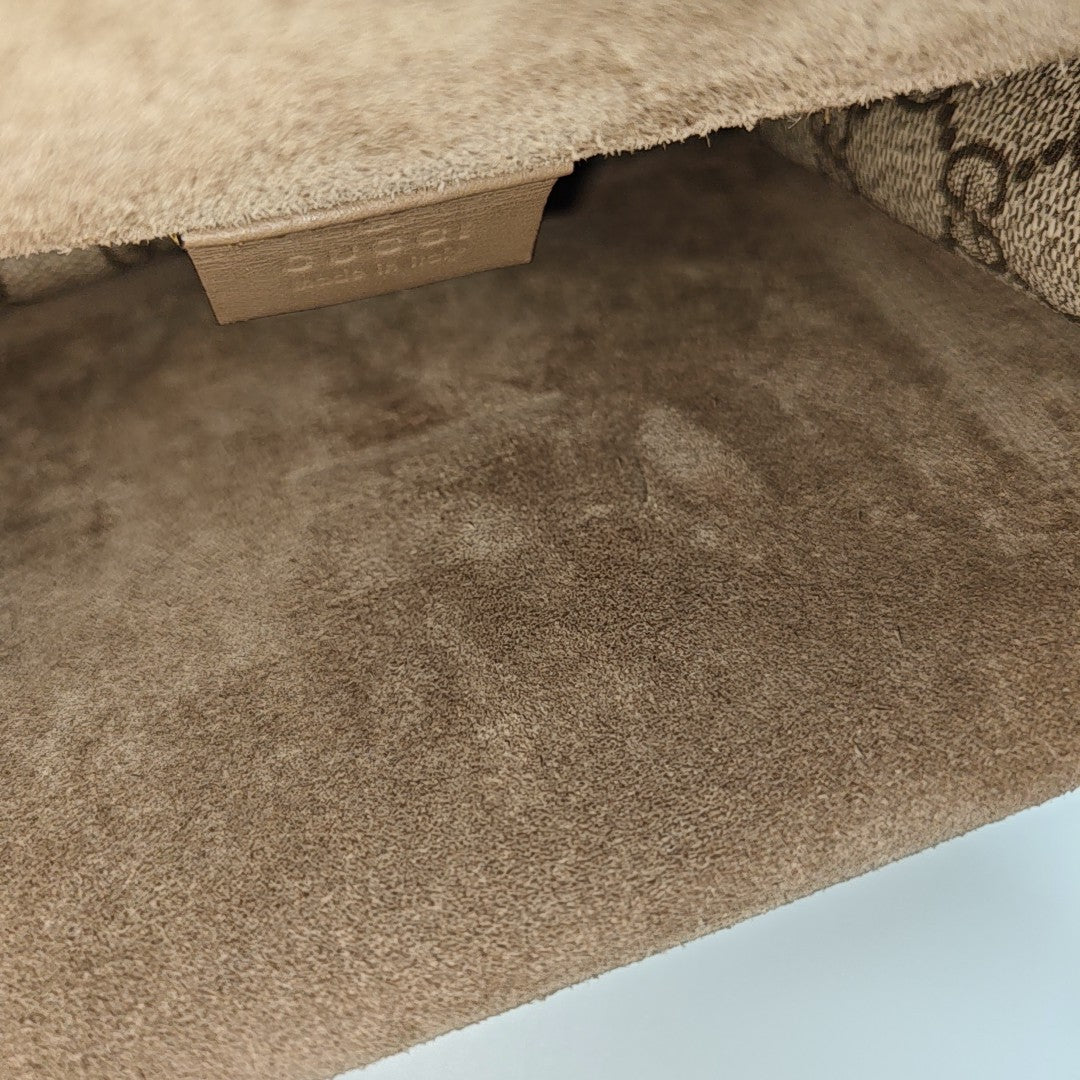 Dionysus Mini Monogram Coated Canvas Beige