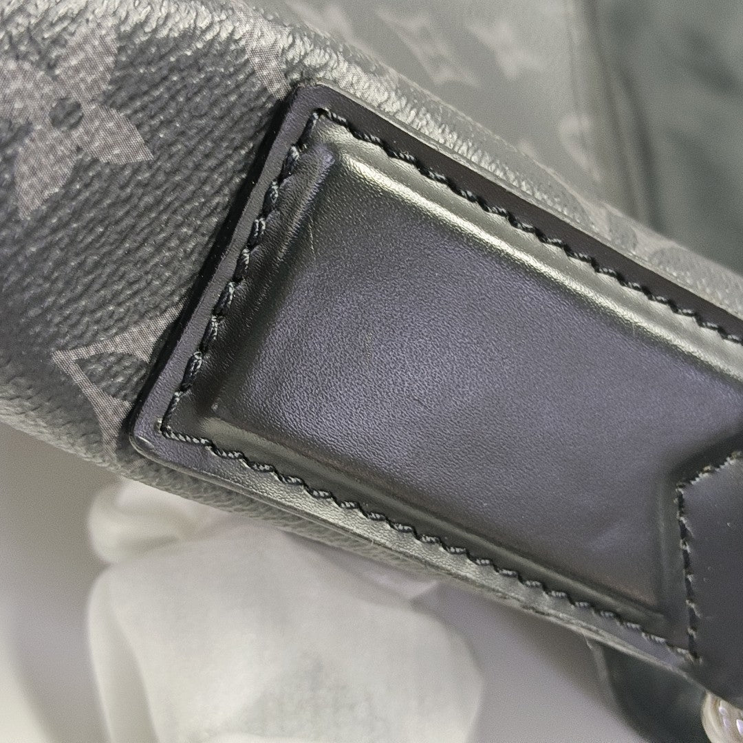 DISTRICT MM Monogram Coated Canvas Black