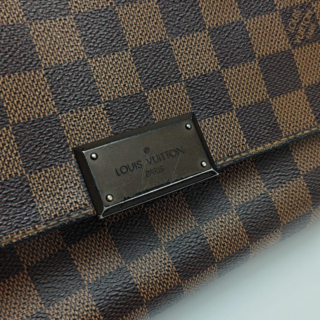 BROOKLYN Damier Ebene Coated Canvas Brown