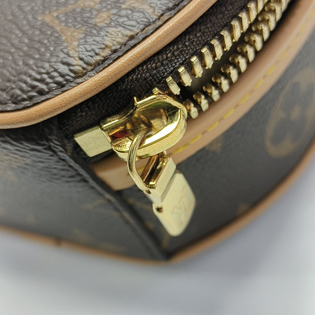 BOITE CHAPEAU Mini Monogram Coated Canvas Brown