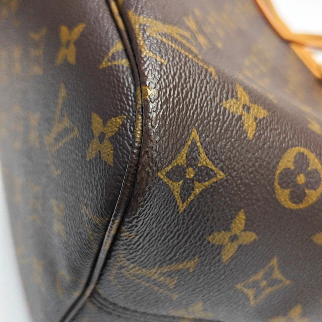 NEVERFULL MM Monogram Coated Canvas Brown