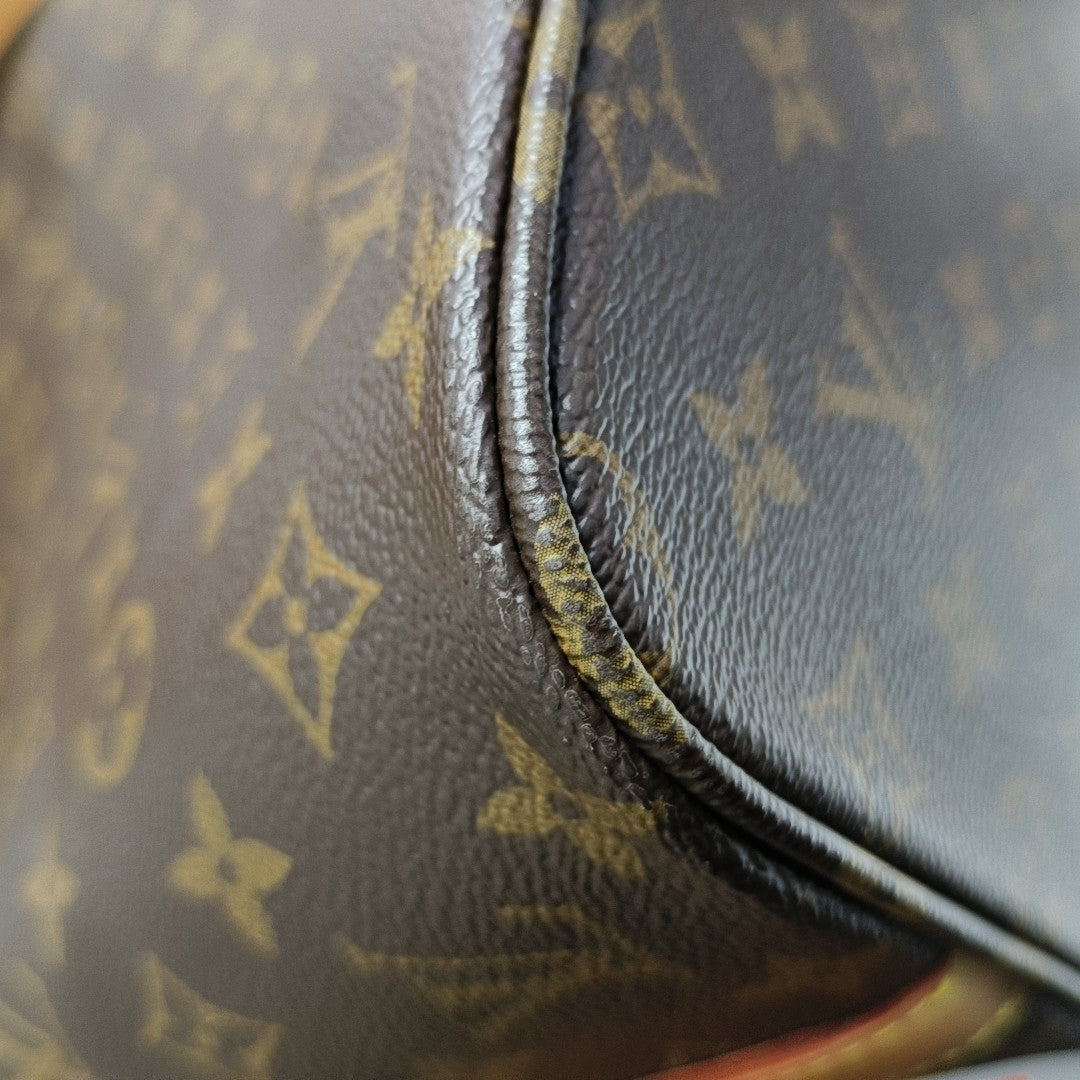 ALL IN GM Monogram Coated Canvas Brown