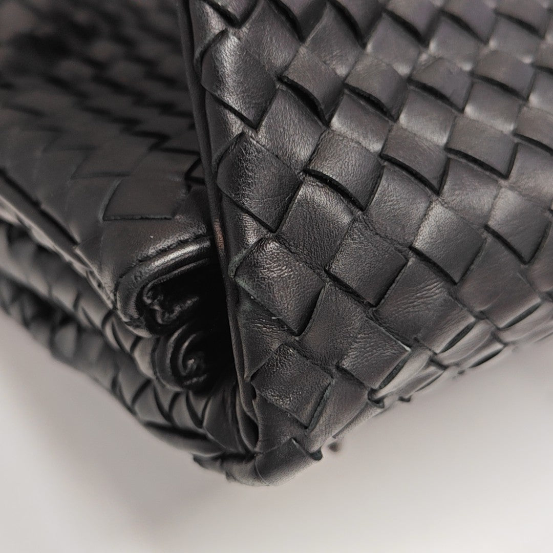 Calfskin Top Handle Bag Black