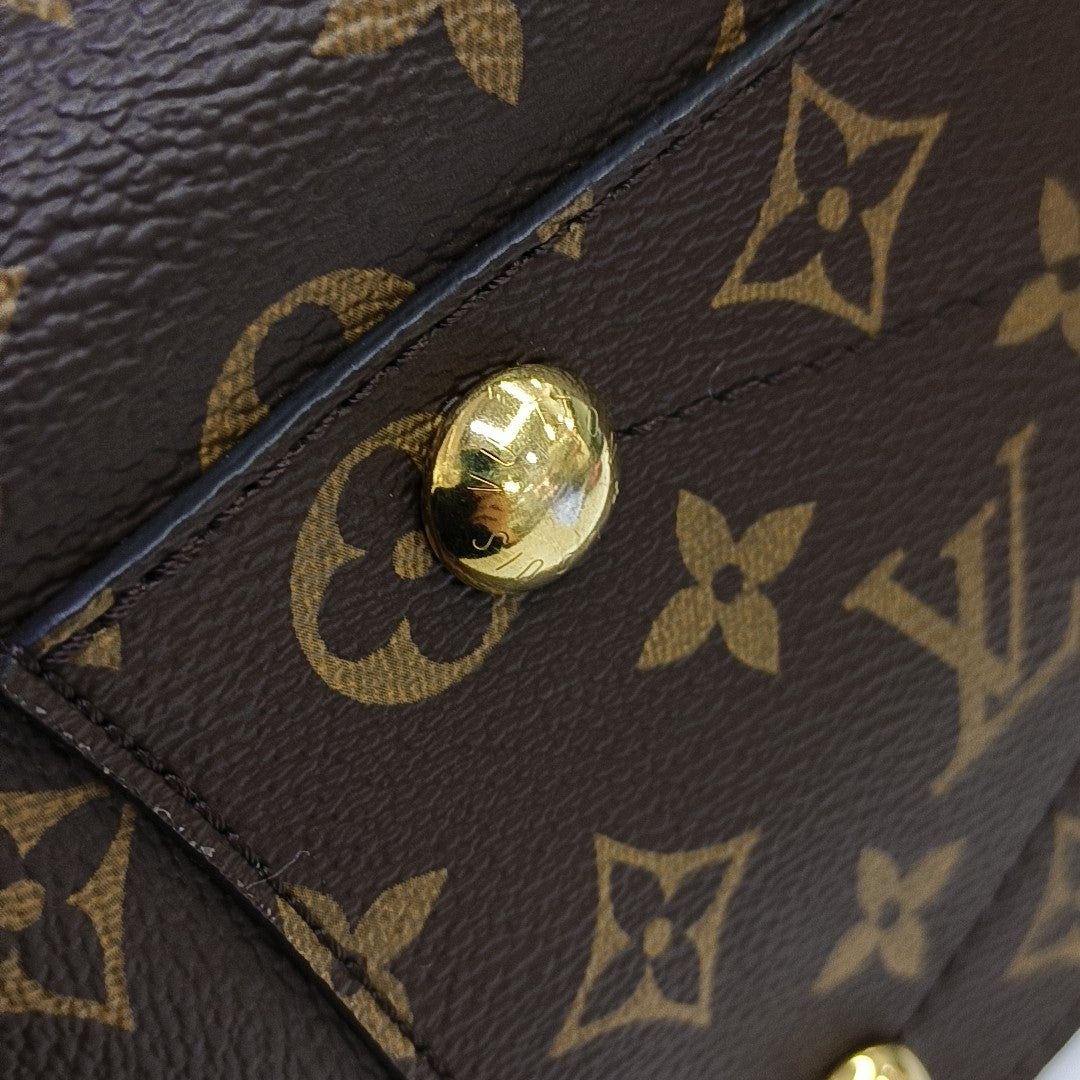 MONTAIGNE Monogram Coated Canvas Brown