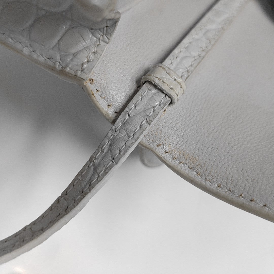 Hourglass Mini Calfskin White