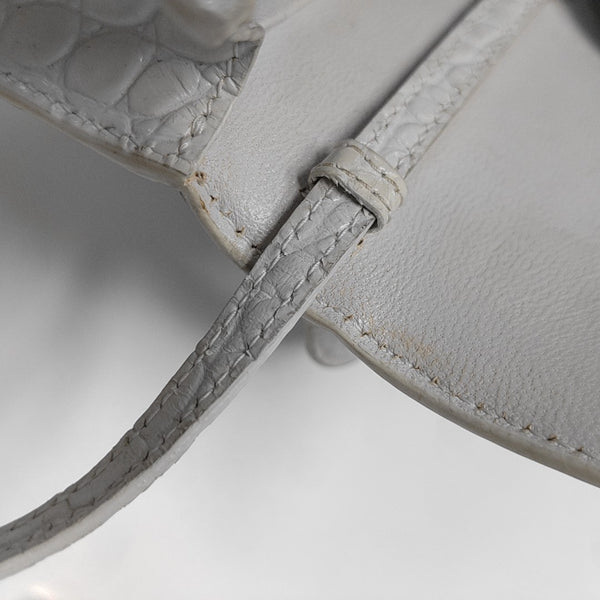 Hourglass Mini Calfskin White