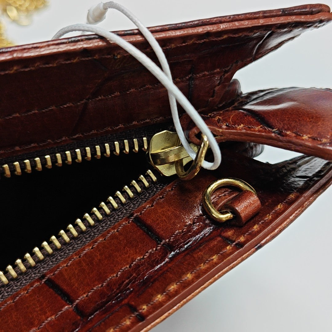 Calfskin Shoulder Bag Brown