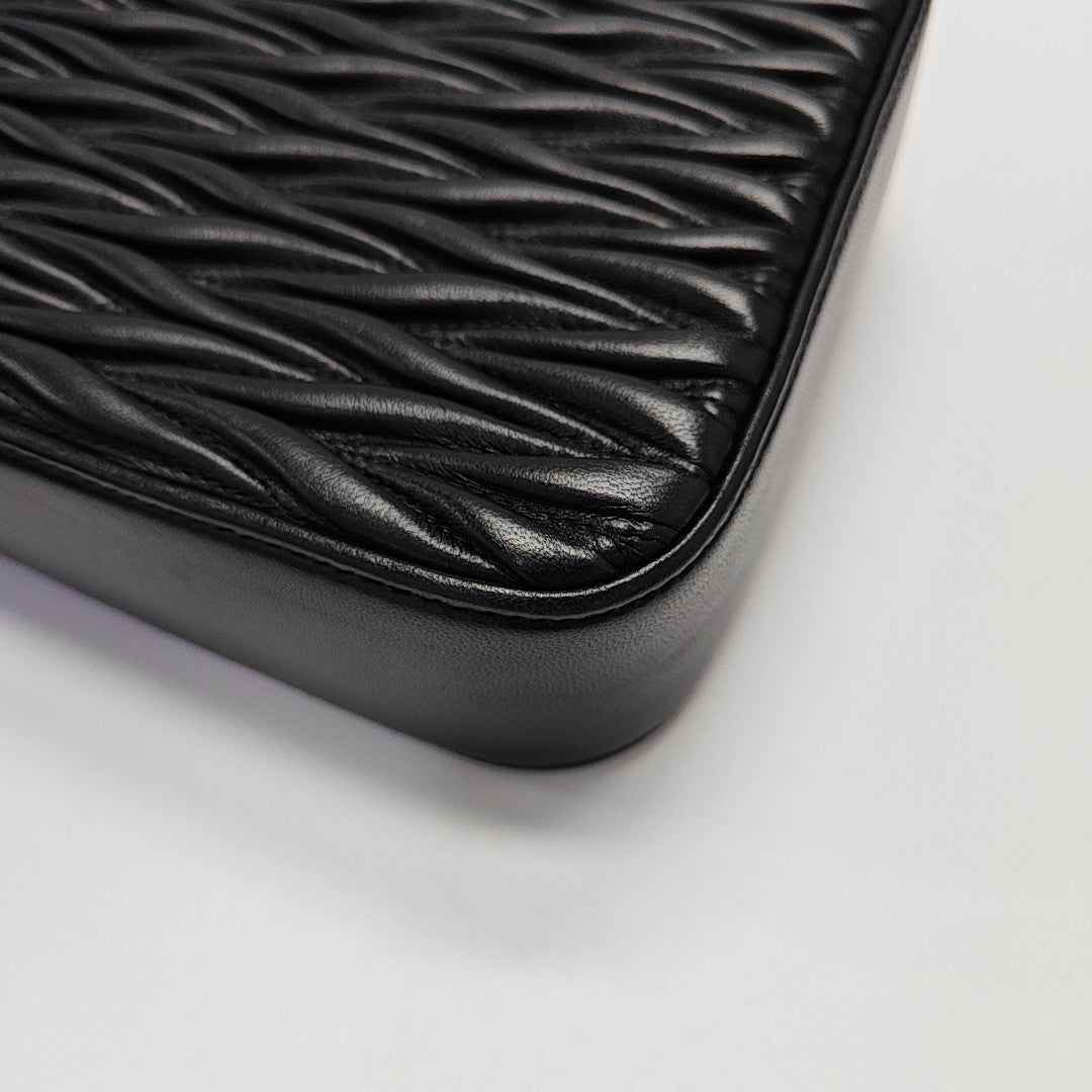 Matelassé Quilted Lambskin Black