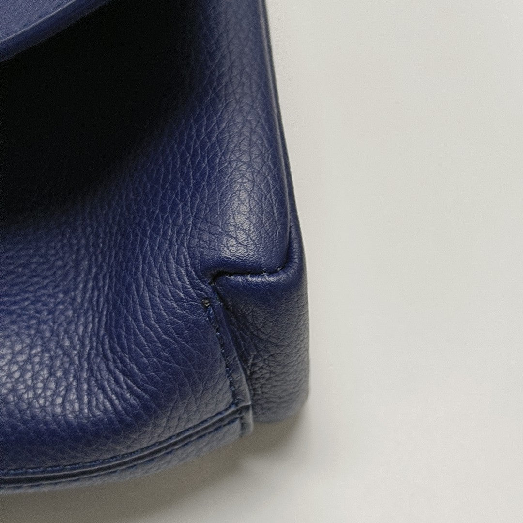 Calfskin Shoulder Bag Blue