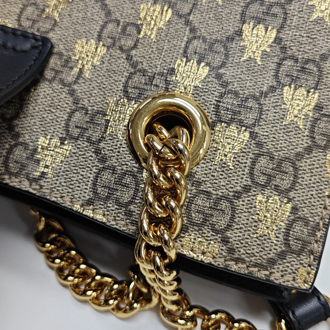 Padlock Small Monogram Coated Canvas Beige