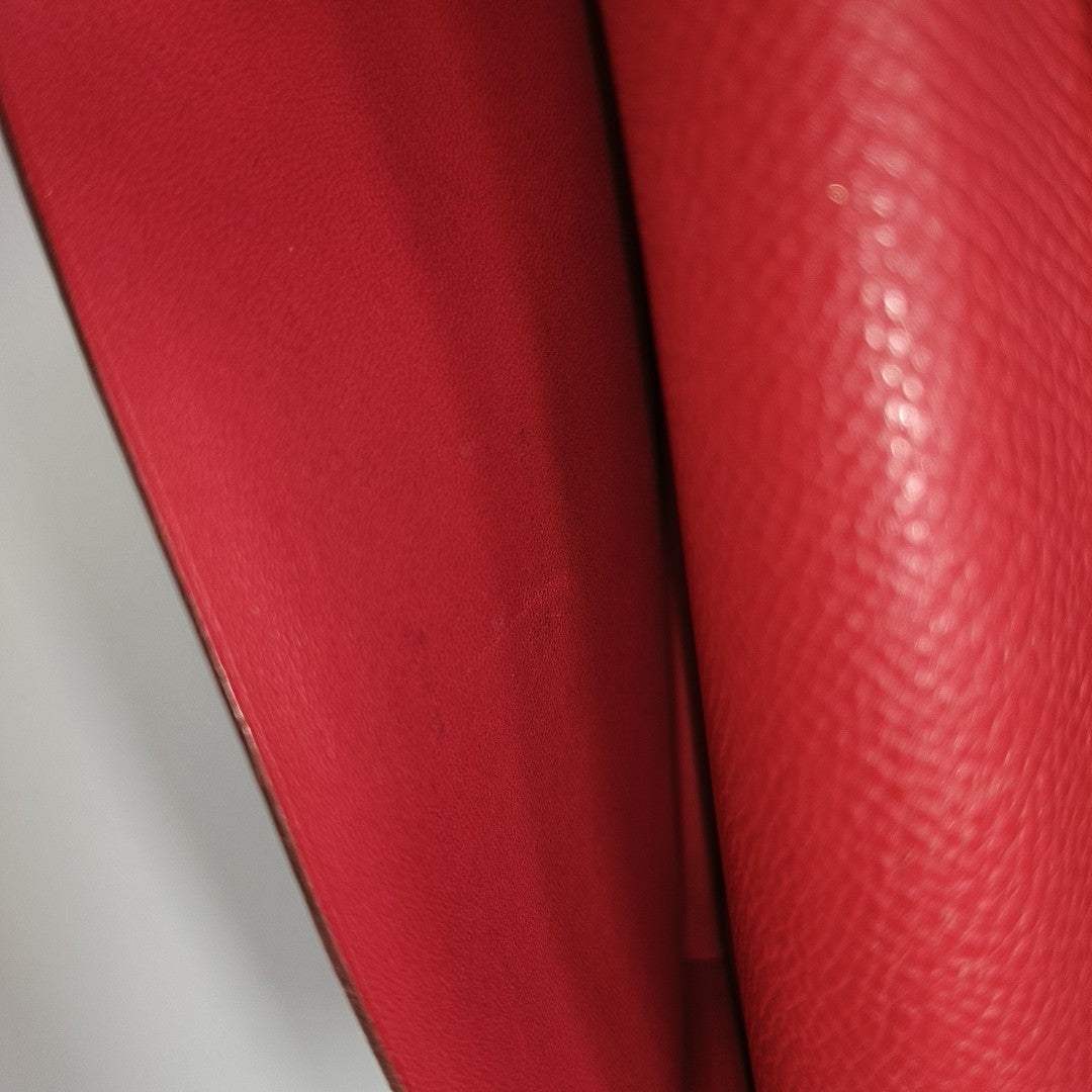 Bearn Medium Epsom Red Wallet