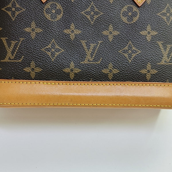 ALMA BB Monogram Coated Canvas Brown