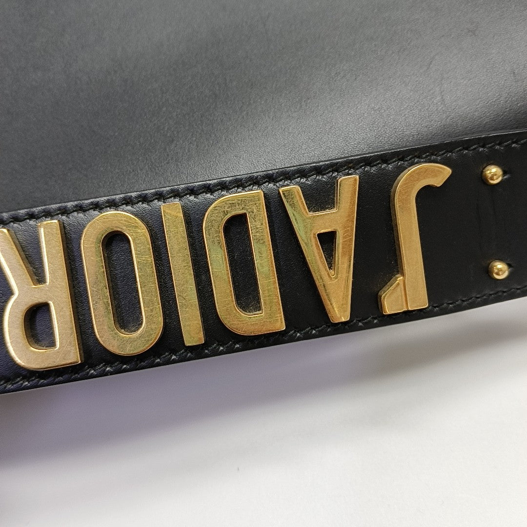 Calfskin Top Handle Bag Black