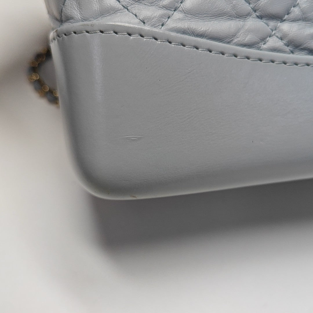 GABRIELLE Small Quilted Calfskin Blue