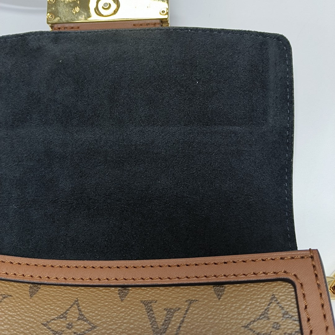 DAUPHINE Mini Monogram Coated Canvas Brown