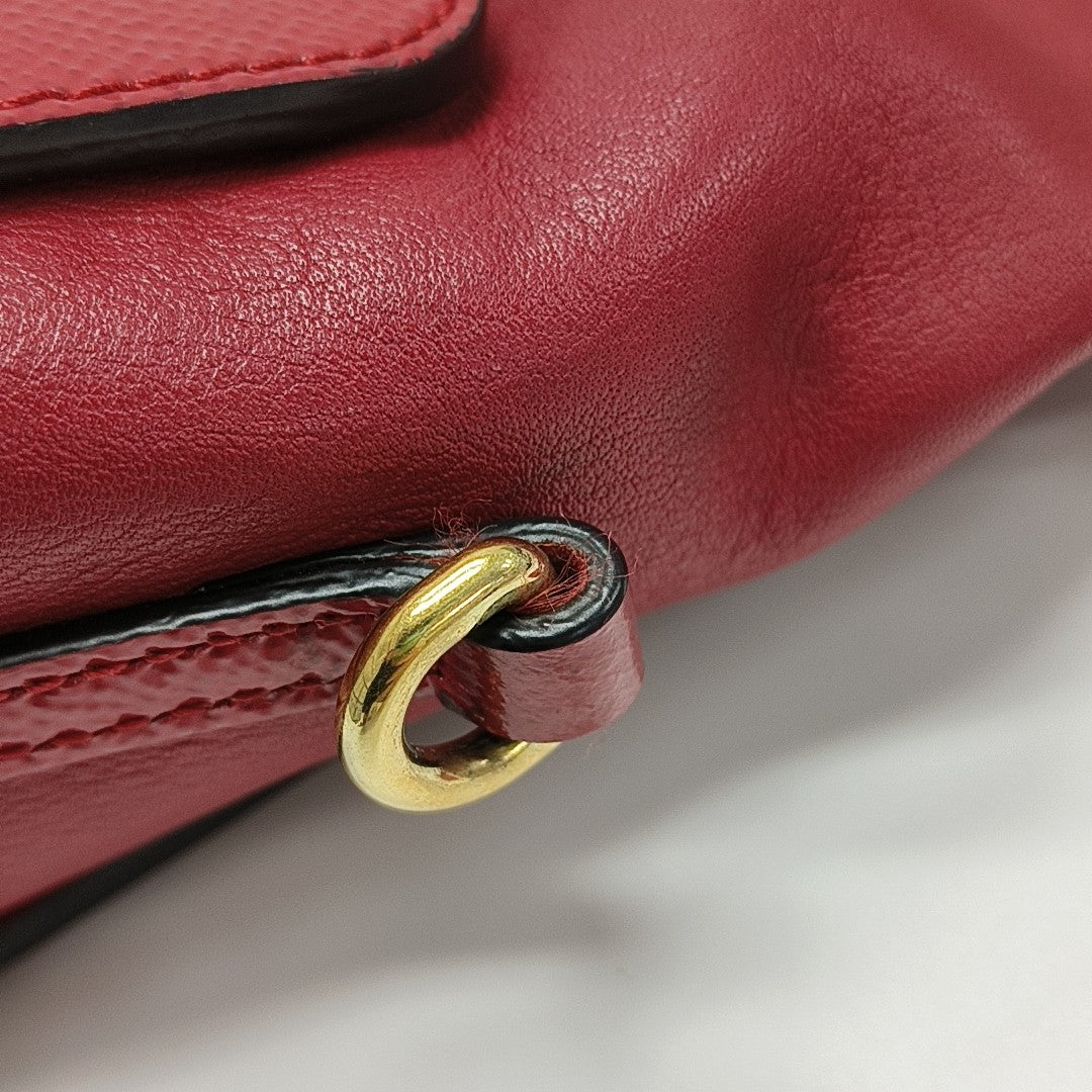 Calfskin Shoulder Bag Red