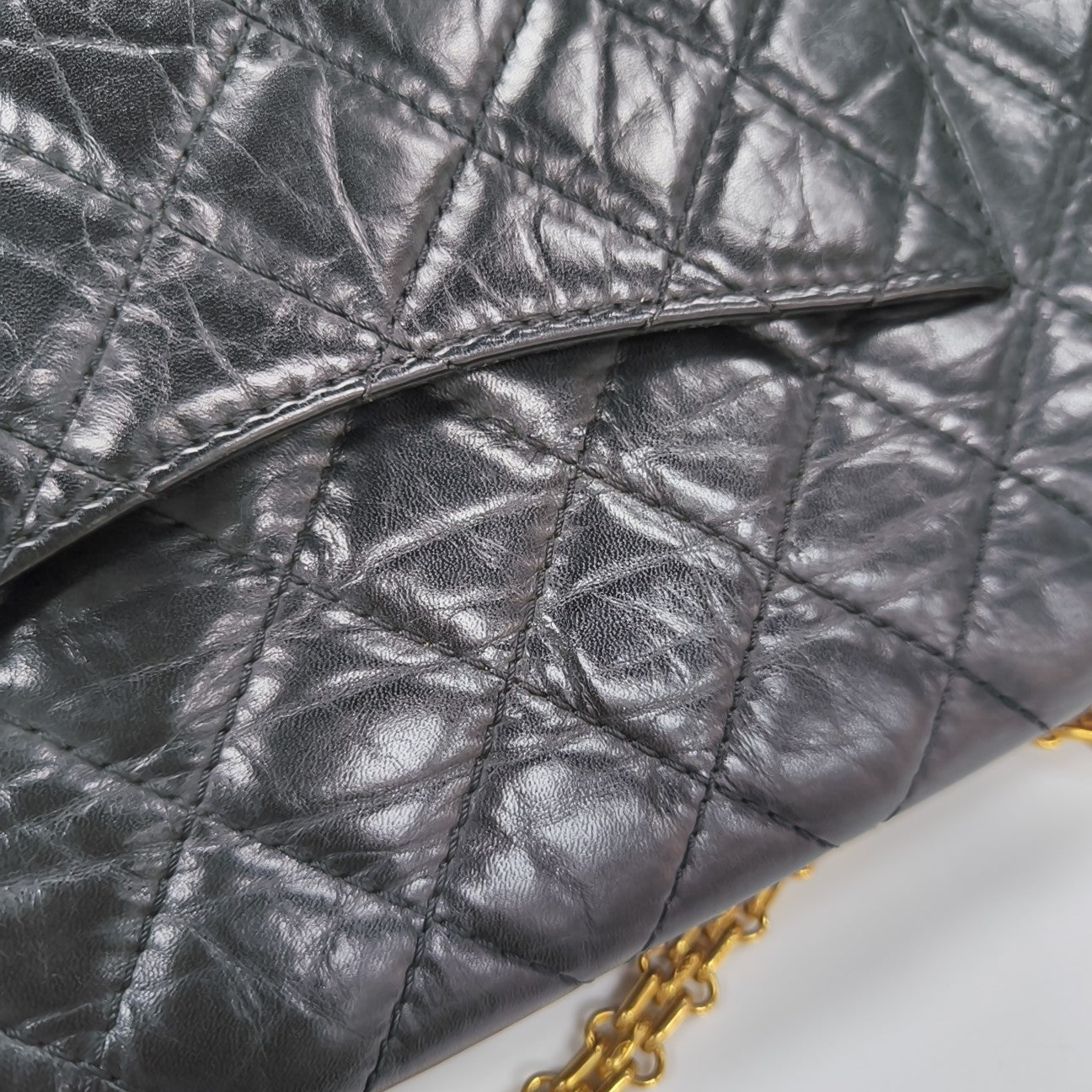 2.55 227 (jumbo) Quilted Calfskin Black