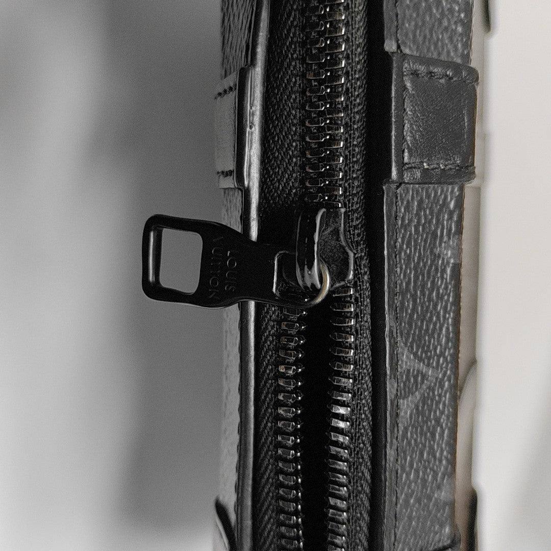 WALLET TRUNK Monogram Coated Canvas Gray