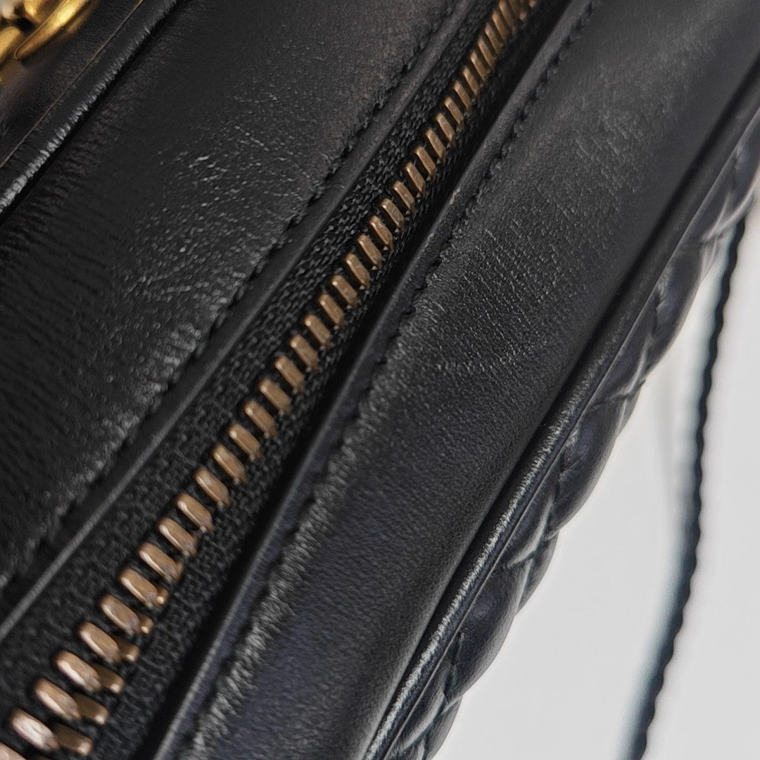 Ophidia Small Quilted Calfskin Black