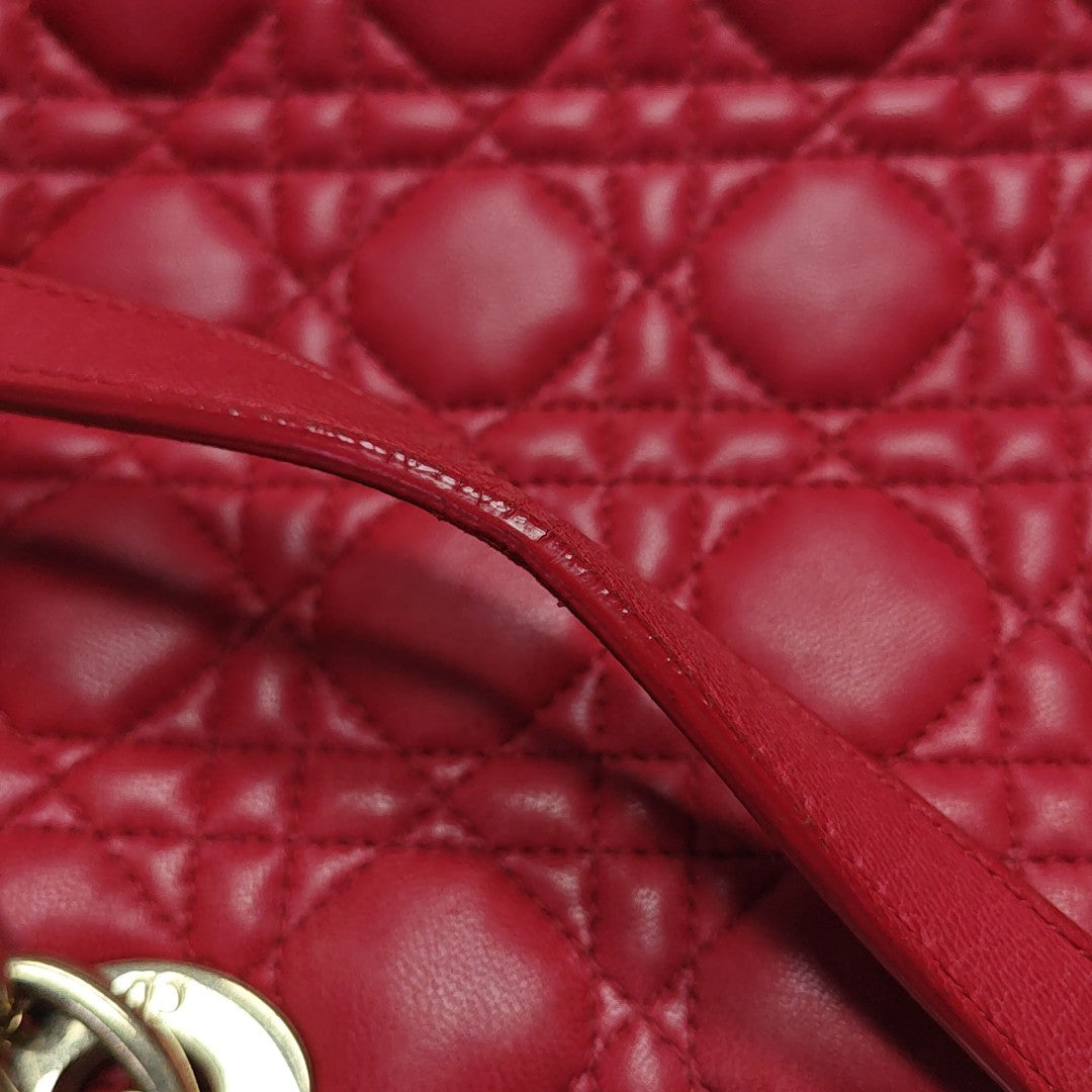 Dior Soft Cannage Lambskin Red