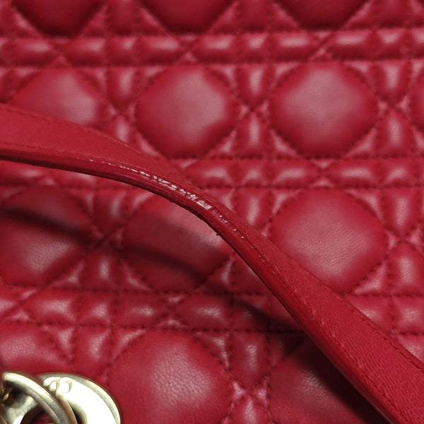 Dior Soft Cannage Lambskin Red