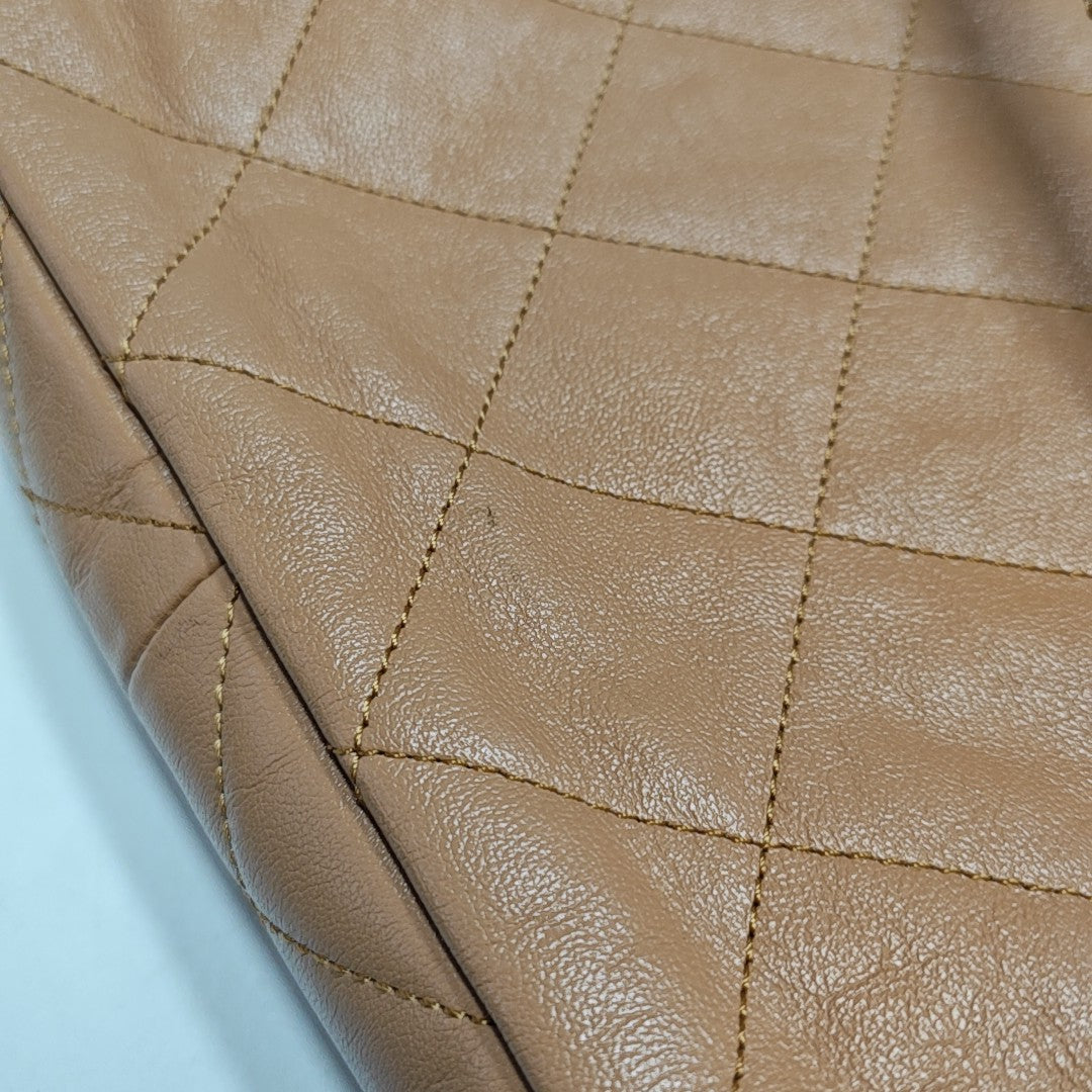 Suppletwins Small Quilted Calfskin Brown