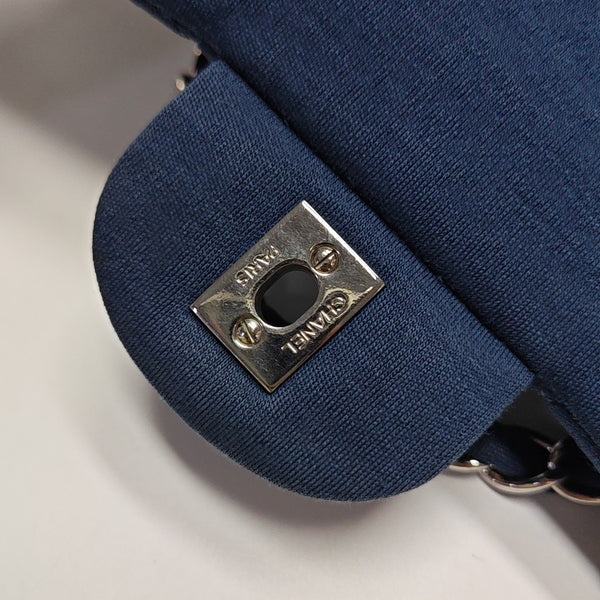 CLASSIC FLAP Jumbo Quilted Fabric Blue
