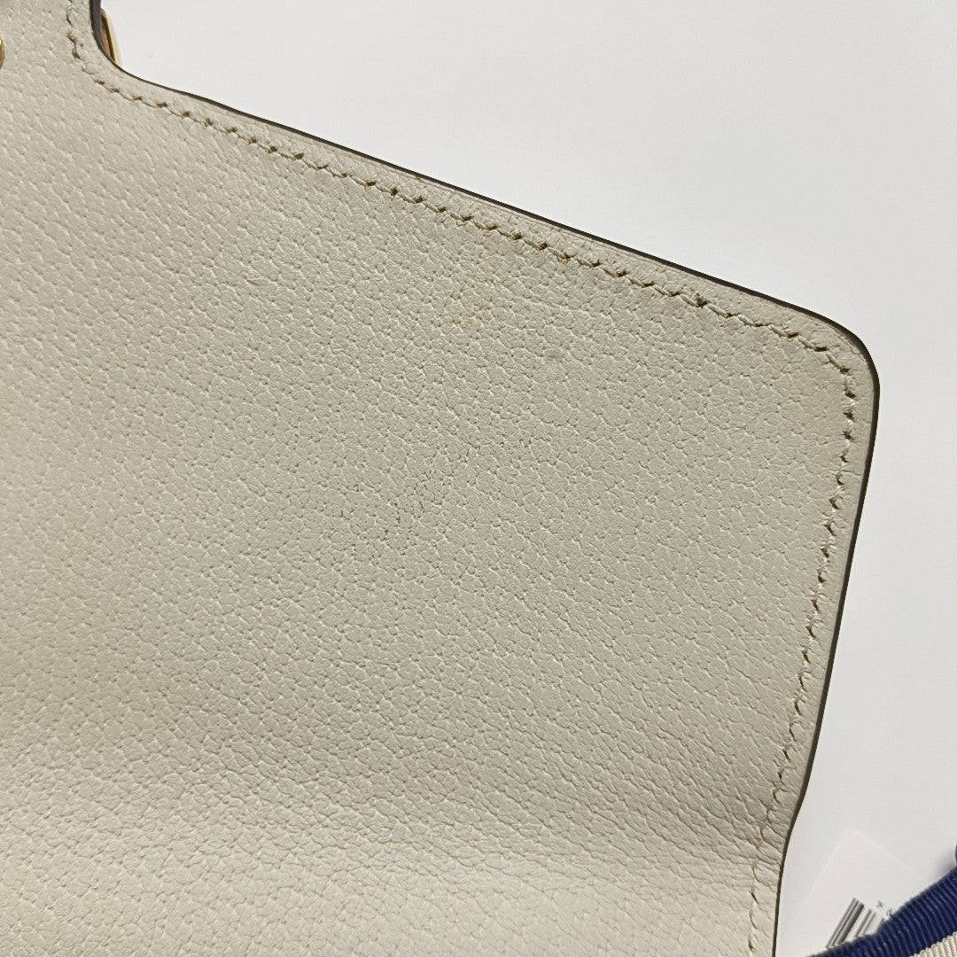 Calfskin Shoulder Bag Small White