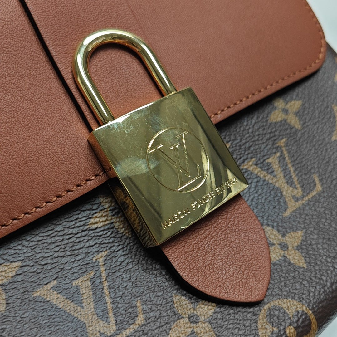 LOCKY BB Monogram Coated Canvas Brown