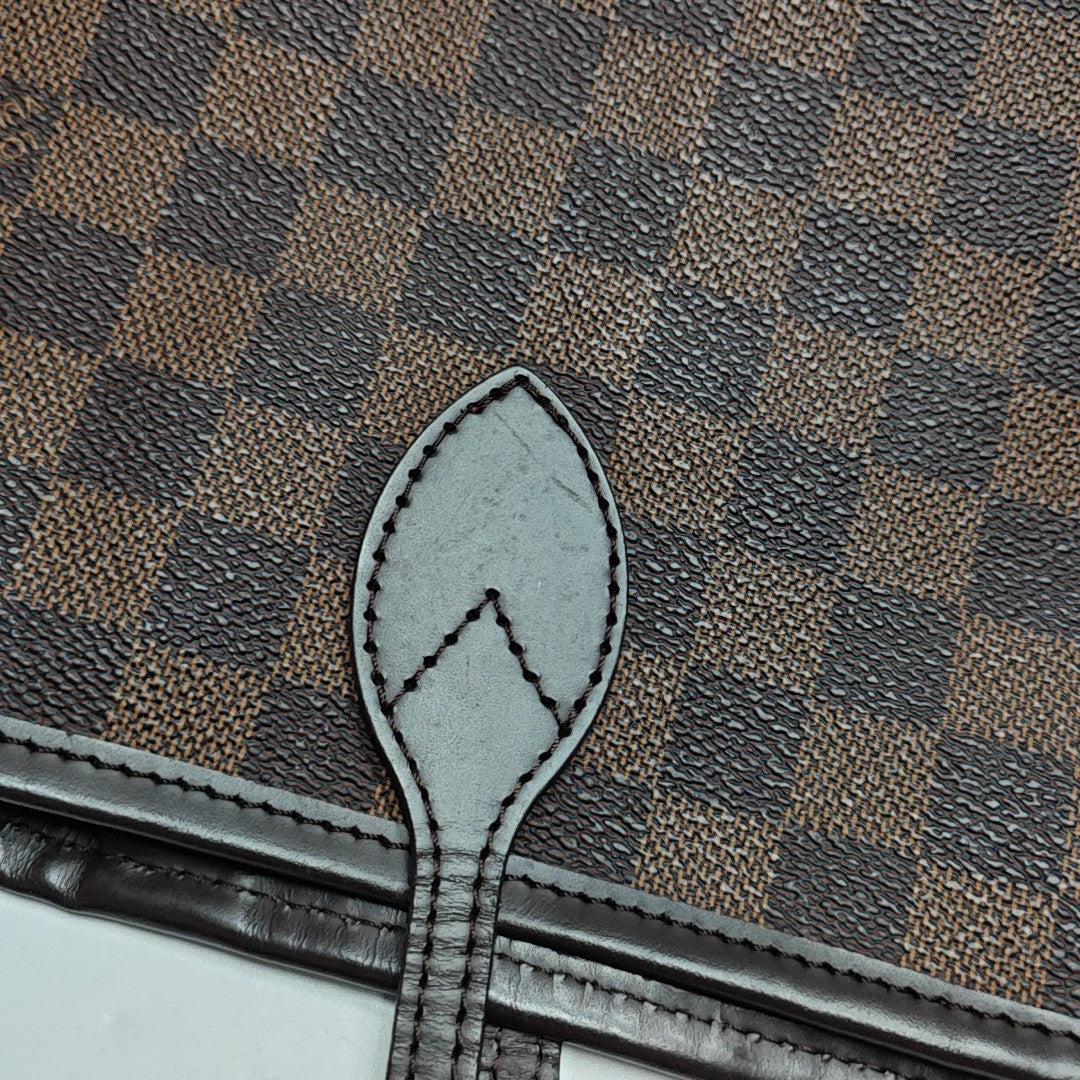 NEVERFULL MM Damier Ebene Coated Canvas Brown
