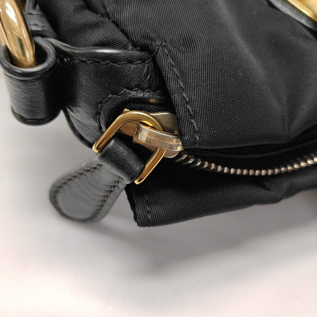 Nylon Shoulder Bag Black