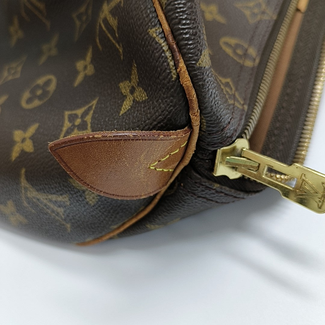 KEEPALL 45 Monogram Coated Canvas Brown