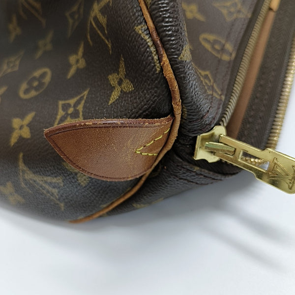 KEEPALL 45 Monogram Coated Canvas Brown