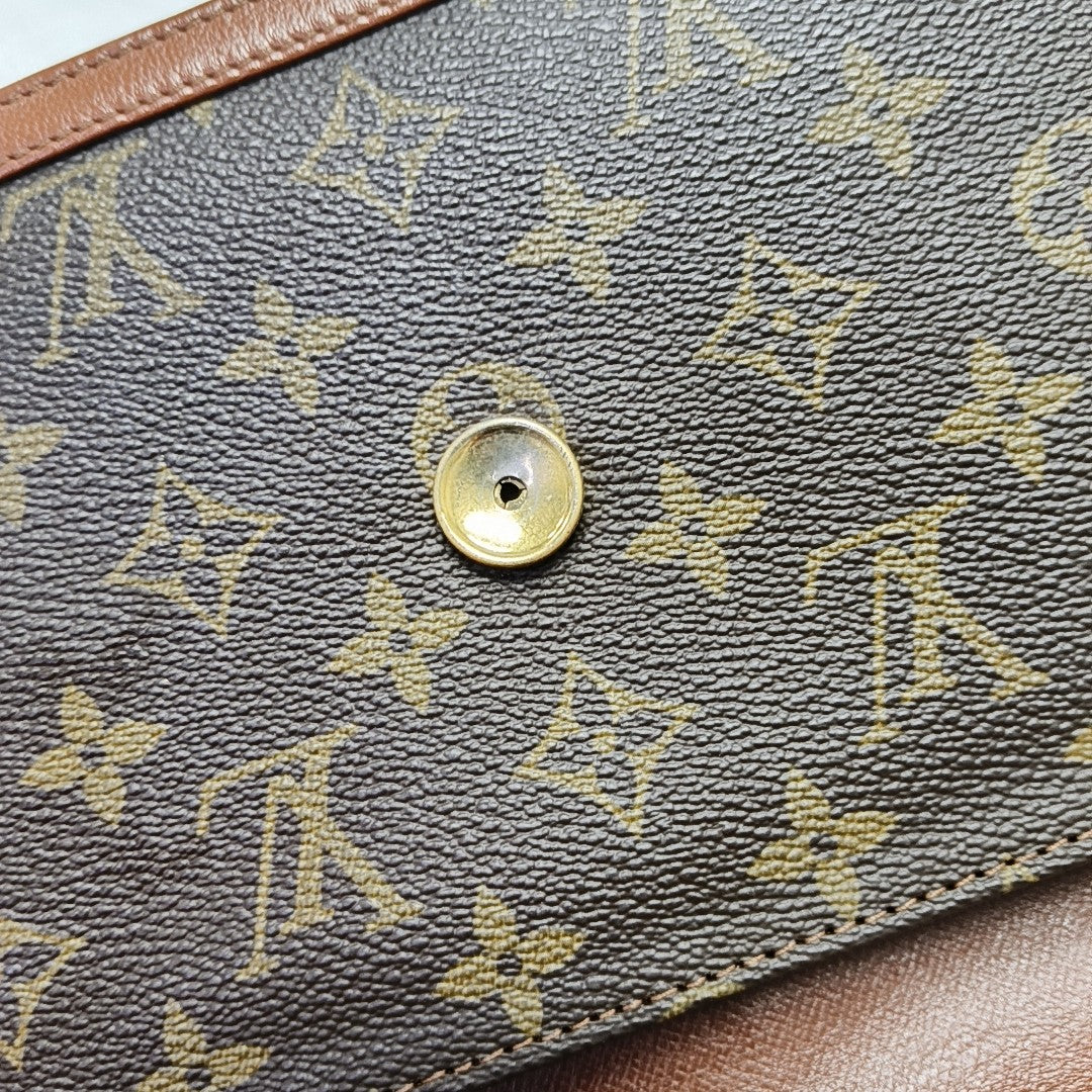 DAME GM Monogram Coated Canvas Brown