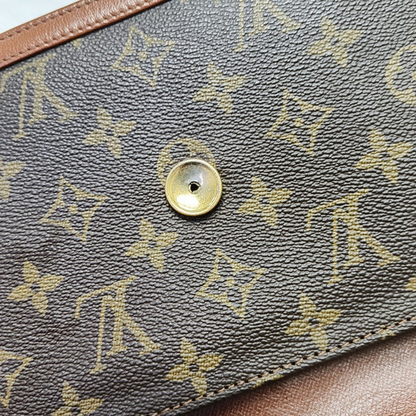 DAME GM Monogram Coated Canvas Brown