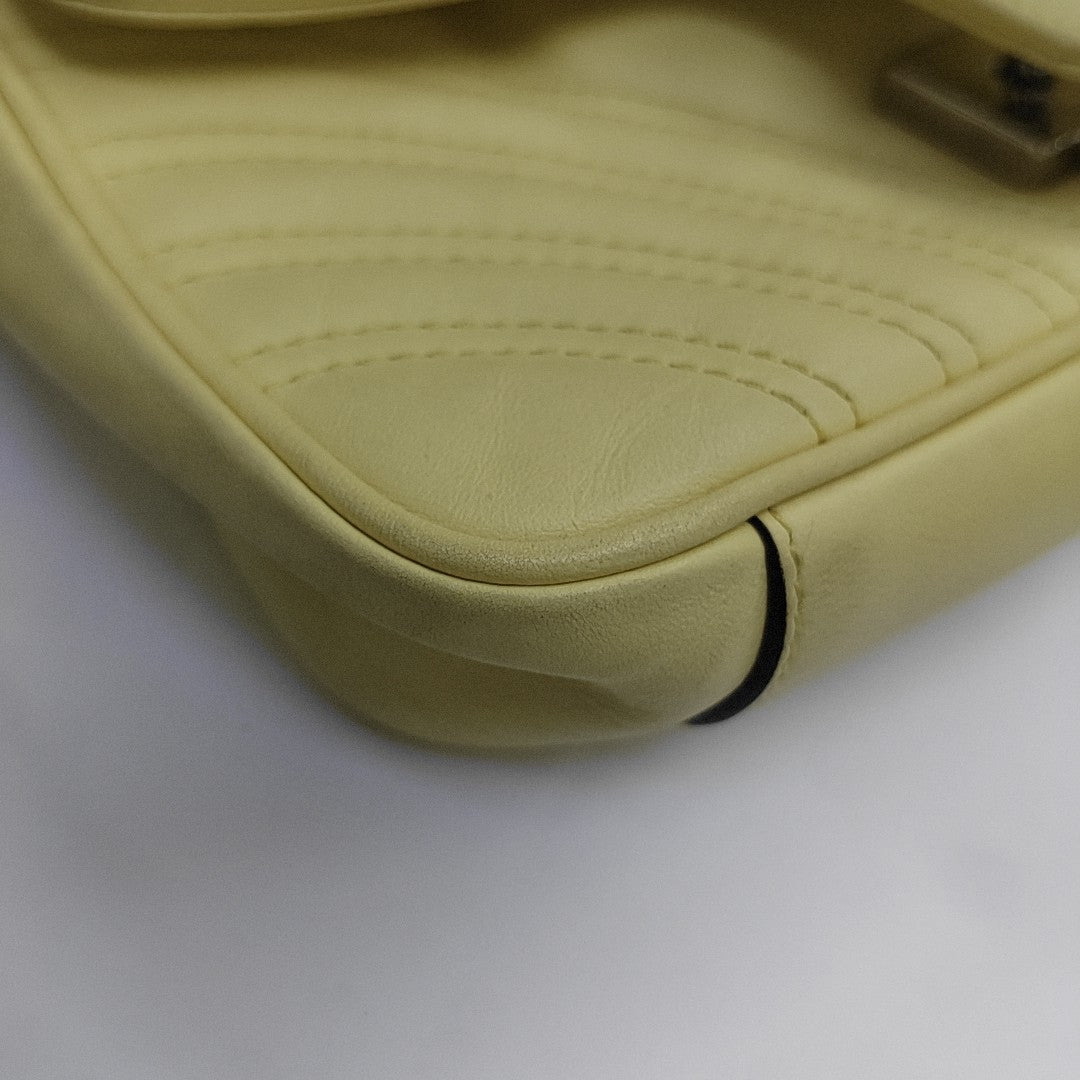 GG Marmont Small Quilted Calfskin Yellow