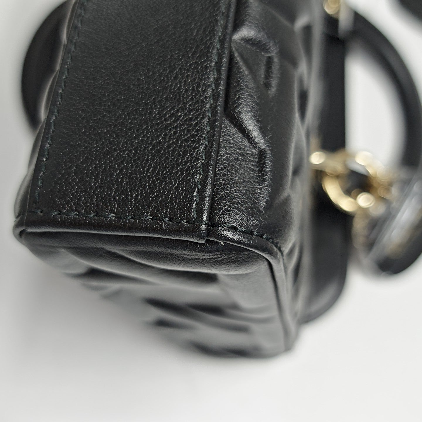 Lady D-Joy Medium Calfskin Black