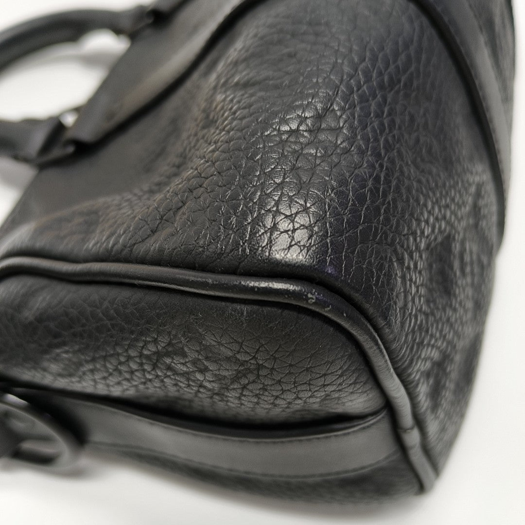 KEEPALL 25 Monogram Calfskin Black