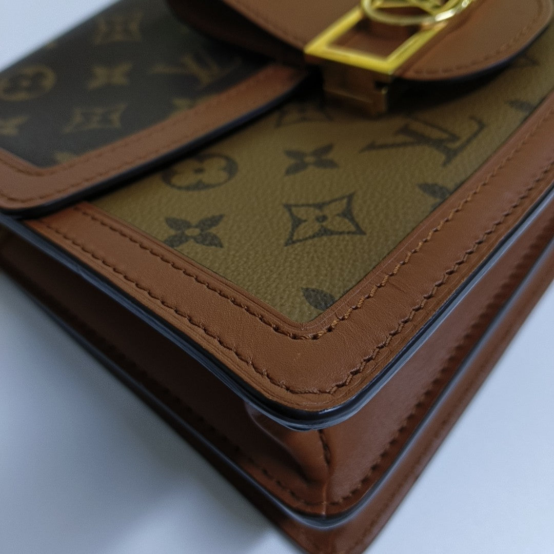 DAUPHINE MM Monogram Coated Canvas Brown