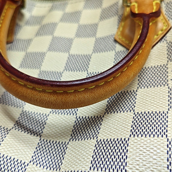 SPEEDY 30 Damier Azur Coated Canvas White