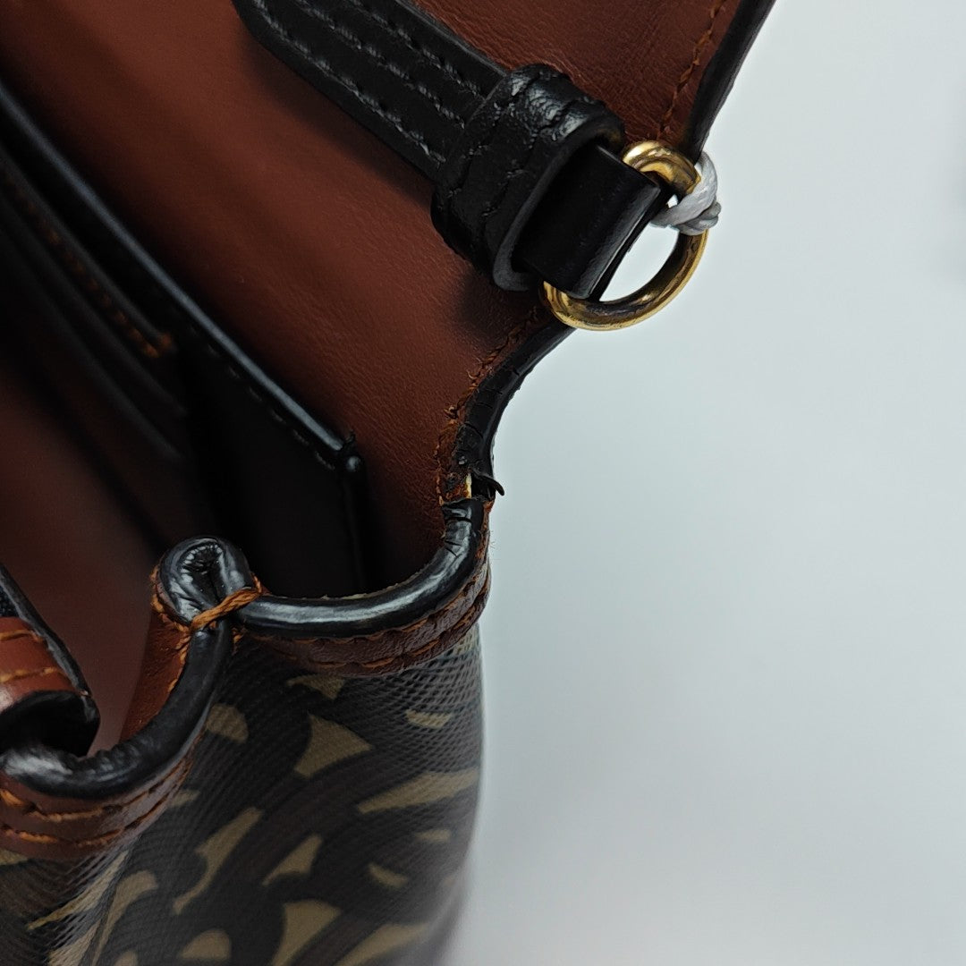 Crossbody Bag Coated Canvas Multicolor