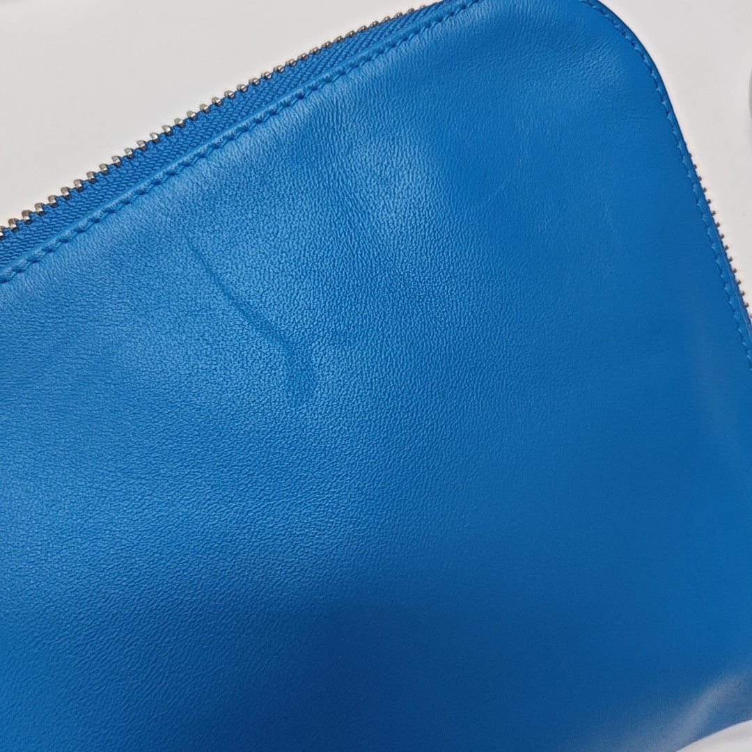Monogram Calfskin Top Handle Bag Blue