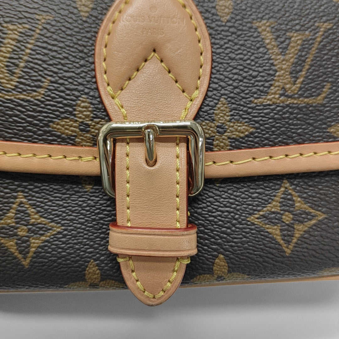 DIANE Nano Monogram Coated Canvas Brown