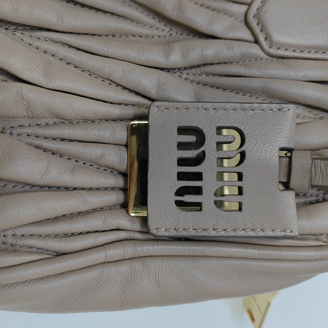 Arcadie Matelassé Quilted Lambskin Beige