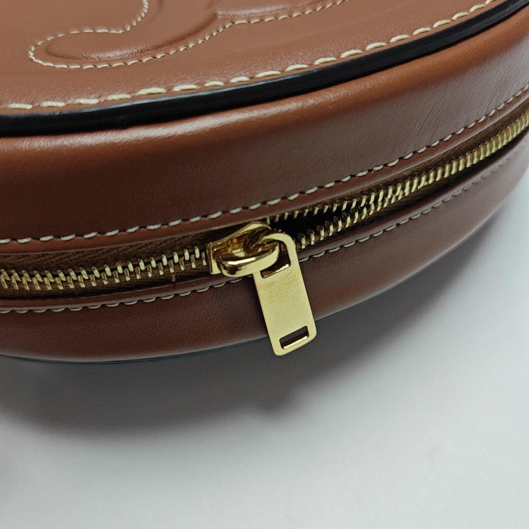 TRIOMPHE Small Calfskin Brown