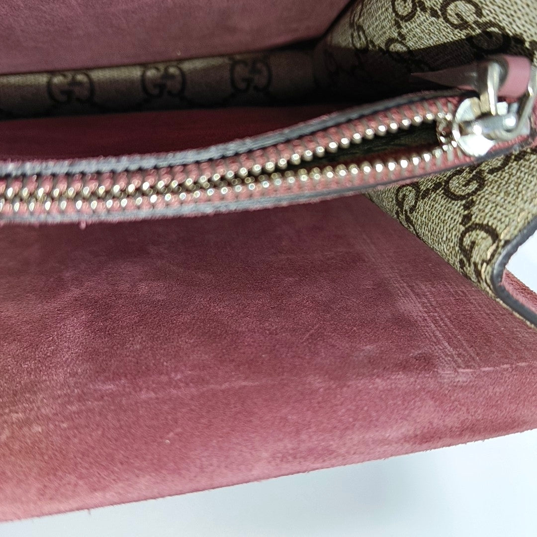Authenticated pre-owned  Dionysus Small Monogram Coated Canvas Beige - Shoulder Bag at Looply