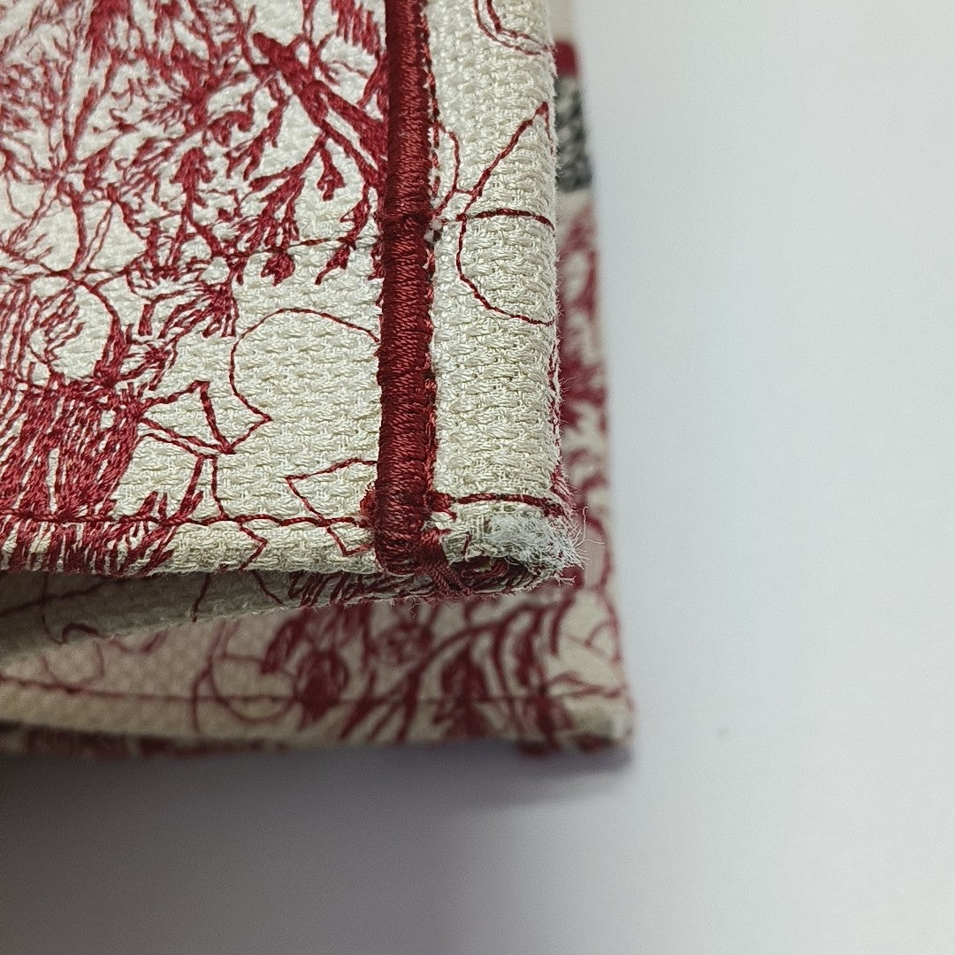 Book Tote Medium Fabric Red